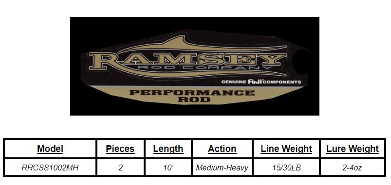 10' Medium Heavy 2pc Spinning Surf Rod - (RRCSS1002MH)